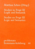 Cover: Studien zu Frege / III - frommann-holzboog
