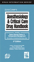 Abbildung von: Anesthesiology & Critical Care Drug Handbook - Deutscher Apotheker Verlag