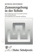 Cover: Zensurengebung in der Schule - Hahnsche Buchh.