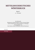 Cover: Mittelhochdeutsches W&ouml;rterbuch. Erster Band - S. Hirzel Verlag