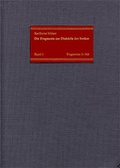 Cover: Die Fragmente zur Dialektik der Stoiker / Neue Sammlung der Texte mit deutscher &Uuml;bersetzung und Kommentaren - frommann-holzboog
