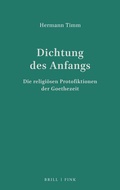 Cover: Dichtung des Anfangs - Brill Deutschland