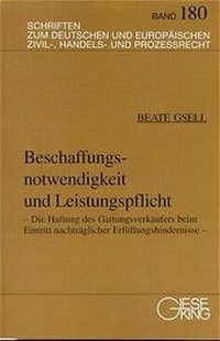 Bild: Beschaffungsnotwendigkeit und Leistungspflicht - Gieseking