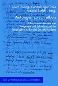 Cover: Anfangen zu schreiben - Brill Deutschland