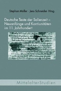 Cover: Deutsche Texte der Salierzeit - Neuanf&auml;nge und Kontinuit&auml;ten im 11. Jahrhundert - Brill Deutschland