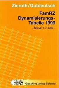 Abbildung von: FamRZ Dynamisierungs-Tabelle 1999 - Gieseking