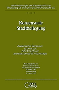 Abbildung von: Konsensuale Streitbeilegung - Gieseking