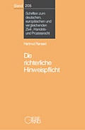 Cover: Die richterliche Hinweispflicht - Gieseking