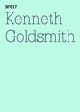 Cover: Kenneth Goldsmith - Hatje Cantz Verlag