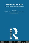 Cover: Welfare and the State - Routledge
