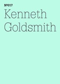 Cover: Kenneth Goldsmith - Hatje Cantz Verlag