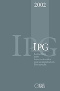 Cover: Gutachten zum internationalen und ausl&auml;ndischen Privatrecht IPG 2002 - Gieseking