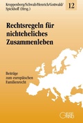 Cover: Rechtsregeln f&uuml;r nichteheliches Zusammenleben - Gieseking