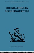 Cover: Foundations in Sociolinguistics - Routledge