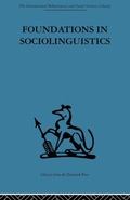 Cover: Foundations in Sociolinguistics - Routledge
