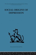 Cover: Social Origins of Depression - Routledge