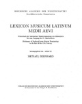 Cover: Lexicon Musicum Latinum Medii Aevi 1. Faszikel: Quellenverzeichnis - Inventory of Sources - Bayerische Akademie der Wissenschaften