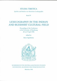 Abbildung von: Studia Tibetica Band IV: Lexicography in the Indian and Buddhist cultural field - Bayerische Akademie der Wissenschaften