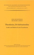 Cover: Theodosius, De habitationibus - Bayerische Akademie der Wissenschaften