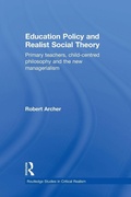 Cover: Education Policy and Realist Social Theory - Routledge