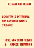 Cover: Gefragt und gesagt - Hatje Cantz Verlag