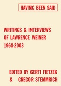 Cover: Having Been Said - Hatje Cantz Verlag