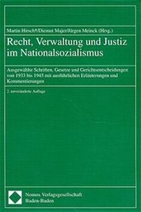Abbildung von: Recht, Verwaltung und Justiz im Nationalsozialismus - Nomos