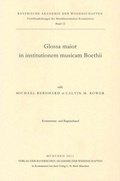 Cover: Glossa maior in institutionem musicam Boethii - Bayerische Akademie der Wissenschaften