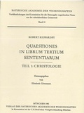 Cover: Quaestiones in librum tertium Sententiarum - Bayerische Akademie der Wissenschaften