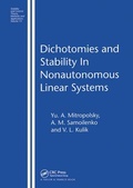 Cover: Dichotomies and Stability in Nonautonomous Linear Systems - CRC Press
