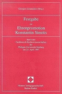 Abbildung von: Festgabe zur Ehrenpromotion Konstantin Simitis - Nomos