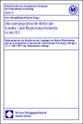 Cover: Die europapolitische Rolle der Landes- und Regionalparlamente in der EU - Nomos