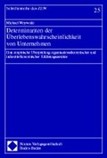 Cover: Determinanten der &Uuml;berlebenswahrscheinlichkeit von Unternehmen - Nomos