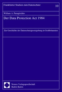 Abbildung von: Der Data Protection Act 1984 - Nomos