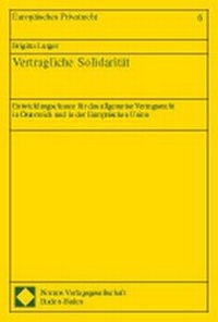 Abbildung von: Vertragliche Solidarität - Nomos
