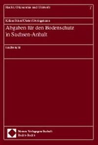 Abbildung von: Abgaben für den Bodenschutz in Sachsen-Anhalt - Nomos