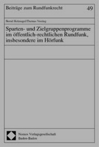 Abbildung von: Sparten- und Zielgruppenprogramme im öffentlich-rechtlichen Rundfunk, insbesondere im Hörfunk - Nomos