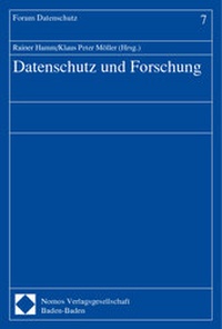 Abbildung von: Datenschutz und Forschung - Nomos