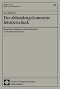 Cover: Der abhandengekommene Inhaberscheck - Nomos