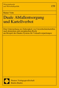 Abbildung von: Duale Abfallentsorgung und Kartellverbot - Nomos