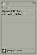 Cover: Discount-Broking und Anlegerschutz - Nomos
