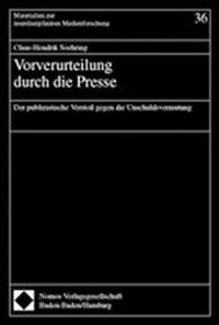 Abbildung von: Vorverurteilung durch die Presse - Nomos
