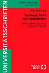 Bild: Technisches Risiko und Gewaltenteilung - Nomos