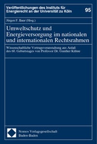 Bild: Umweltschutz und Energieversorgung im nationalen und internationalen Rechtsrahmen - Nomos