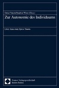 Abbildung von: Zur Autonomie des Individuums - Nomos