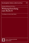 Cover: Wirkungsforschung zum Recht II - Nomos