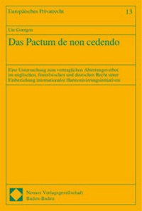 Abbildung von: Das Pactum de non cedendo - Nomos