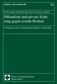 Abbildung von: Öffentliche und private Sicherung gegen soziale Risiken - Nomos