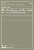 Cover: Unterbeteiligung und Treuhand an Gesellschaftsanteilen - Nomos