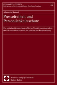 Abbildung von: Pressefreiheit und Persönlichkeitsschutz - Nomos